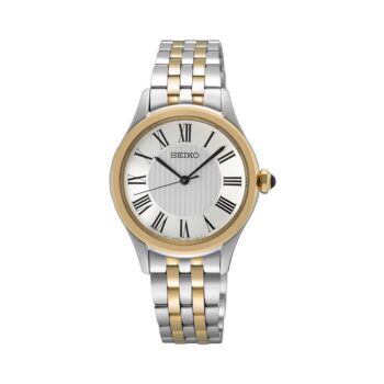 Seiko Classic dameur tofarvet med hvid skive 30 mm – SUR612P1