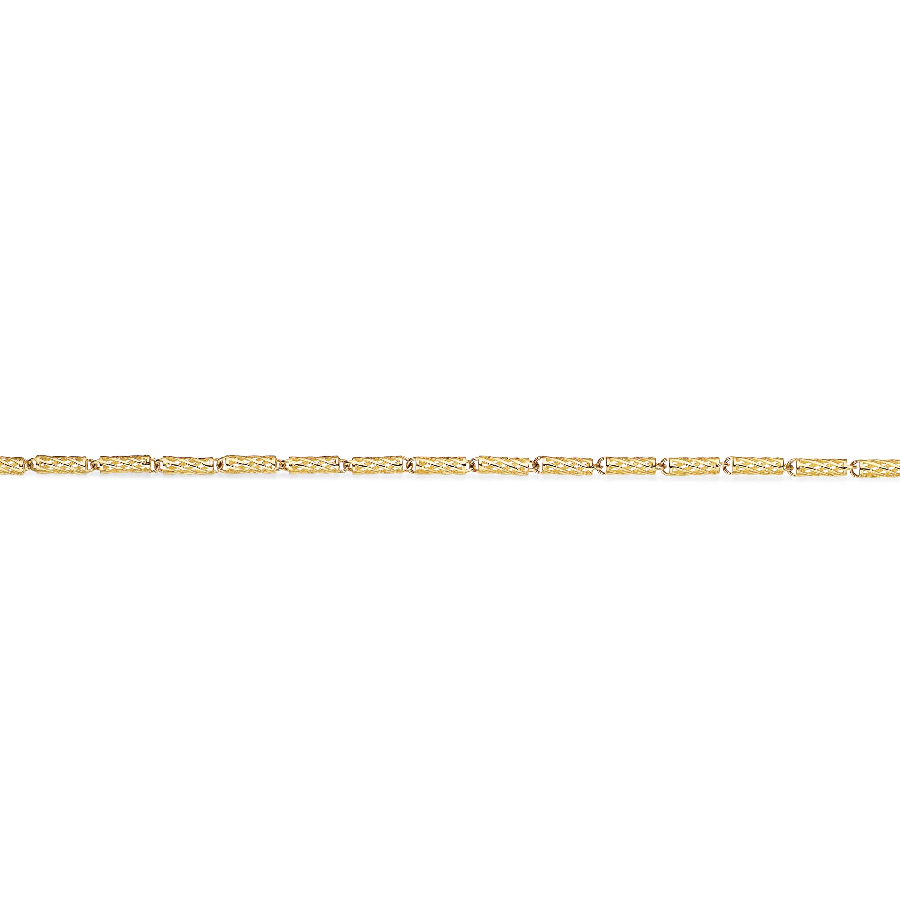 Scrouples armbånd i 8 karat guld, med en længde på 18,5 cm