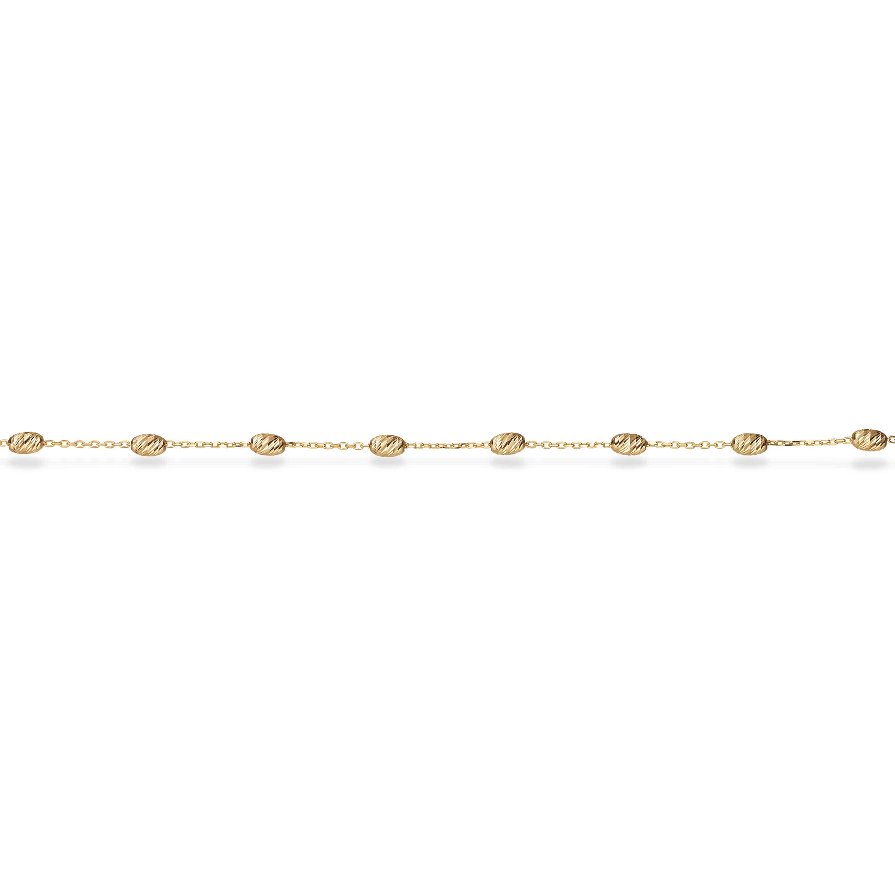 Scrouples armbånd i 8 kt guld, med facetterede ovale kugler
