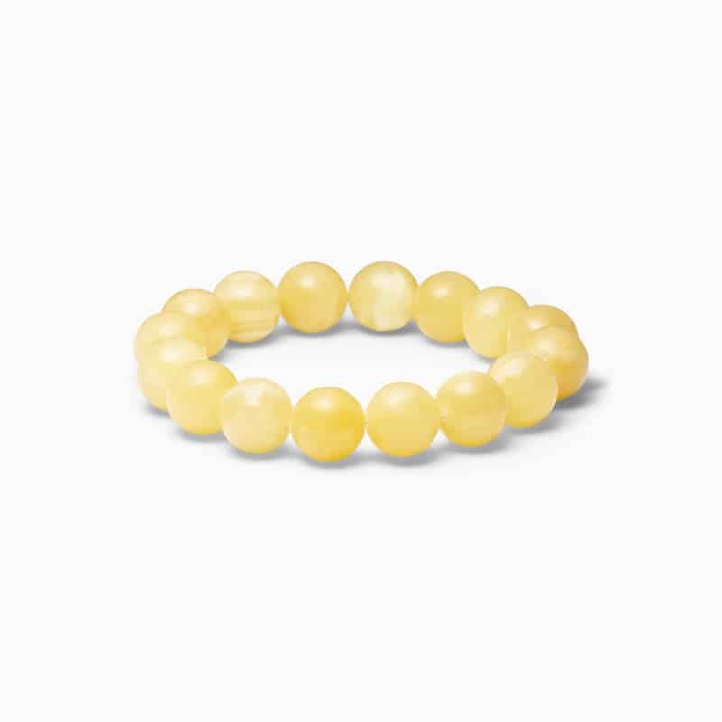 Soï Copenhagen Chunky Gul Jade Krystal Stretch Armbånd