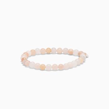 Soï Copenhagen Essential Rosa Jade Krystal Stretch Armbånd 6 mm